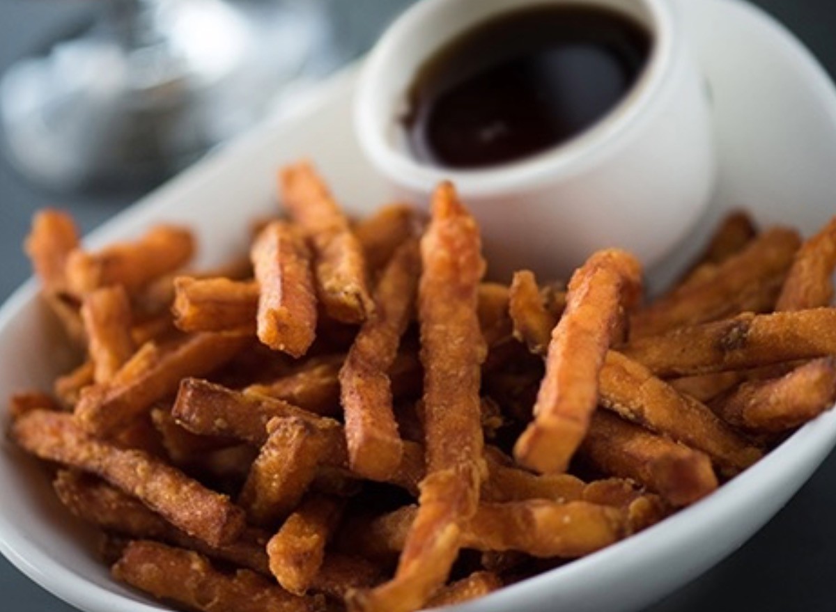 Yard House's sweet potato fries served with a maple bacon dip