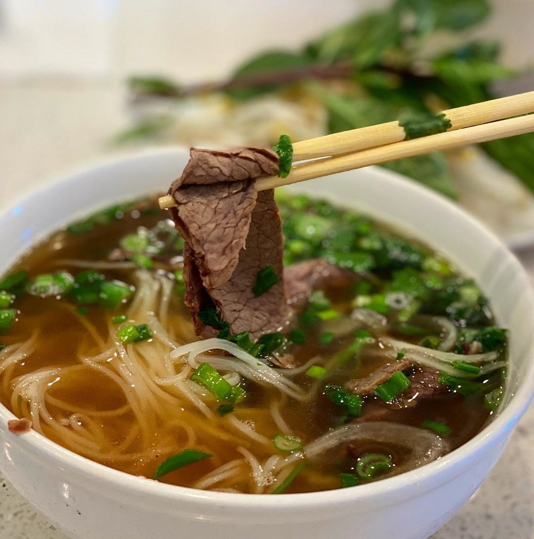 Pho soup with beef at Pho at Telfair